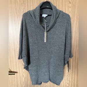 New Korye Black/White Cowl Neck Knit Loose Sweater Blouse Women’s S